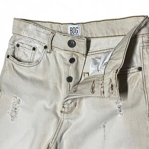 BDG Urban Outfitters Authentic Straight Leg Jeans Womens 27x30 Cream Button Fly